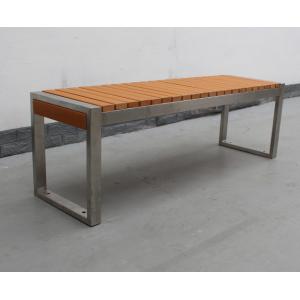 Backless Recycled Plastic Wood Garden Benches With 316 Stainless Steel Legs