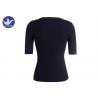 China Shoulder Gold Metal Button Womens Knit Pullover Sweater Summer Ribbed Top wholesale