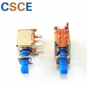 7.7x13x24.4mm  Input Output Connectors Tact Switch With Elastic  ,  Dip Type Momentary Tactile Switch Blue Button