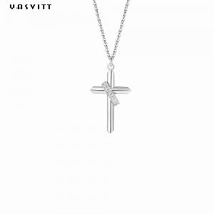 China 0.5M 1.92 Gram Sterling Silver Necklace Chains 24k Nickel Free Cross Chain Necklace supplier