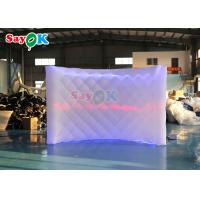 China New Attractive Led Inflatable Wall Inflatable LED White Photo Booth Wall For Event on sale
