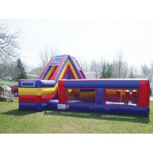 Ultimate Survivor Inflatable Floating Obstacle Course With Cliff Slide For Team Building