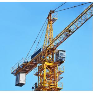 Yellow Tower Crane  Construction With Chassis Mobile