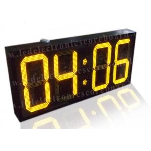 20 Inch Yellow Color Commercial Digital Clock , Led Display Clock 88 / 88 Format