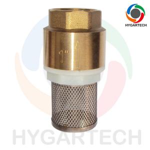 China Brass Pump Suction Check Valve With Stainless Steel Strainer supplier