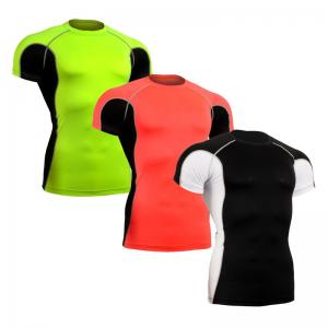 Sun Protection Custom Rash Guard , Short Sleeve Swim Shirt Without Heavy Ink