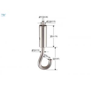 China Samll Size Nickel Color Brass Lock Cable Grippers With Steel Hook For Suspend LED Panels supplier