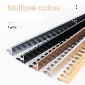 China L Shaped Aluminium Tile Strip 12mm Decor Angle Marble Tile Edging Trim supplier