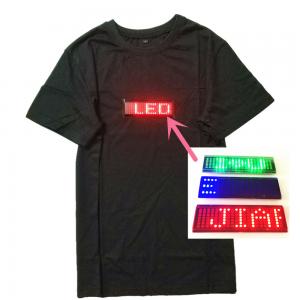 China moving sign led advertising display tshirt flashing  led t-shirt for women and men scrolling led sign on tshirt supplier
