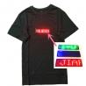 moving sign led advertising display tshirt flashing led t-shirt for women and