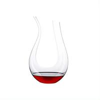 China Clear 1600 Ml U-Shape Luxurious Elegant Glass Wine Decanter For Home on sale