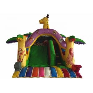 Giraffe arch inflatable standard dry slide animals zoo park inflatable standard slide for children