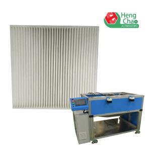 China 450mm Wide 1.5kw Car Air Filter Angle Cutting Machine Filter Diagonal Machinery supplier