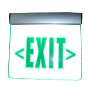Led edge lit emergency exit sign