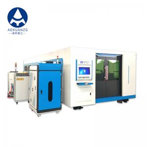 China 3015 1000W Whole Cover Fiber Laser Cutting Machine 4500kg For Stainless Steel Plate supplier