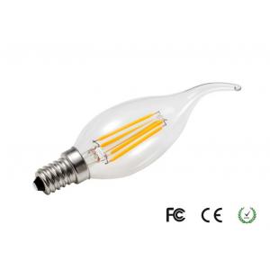 China E14 4W LED Filament Candle Bulb , Tailed CE / RoH / FCC Approved Led Light Bulb supplier