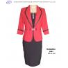 Contrast color collar neck designs for ladies suit