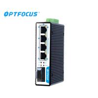 Industrial 4 Ports Ethernet Managed Switch 1 Port Gigabit Dual Fiber 1X9 Optical Module