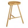 Northern Nature Wooden Round Bar Stools For Party / Kitchen , Commercial Bar