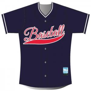 Tear Proof Button Up Baseball Jersey , Stretchable Custom Sports Jerseys