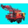 drilling rig for 3D seismic shothole in desert