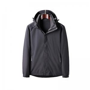 Full Zip Outdoor Windbreaker Jacket Winter Snow Coat Men'S Hooded Jacket With Pockets
