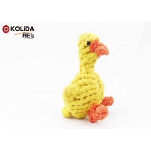 China Yellow Color Pet Toys Cotton Duck For Dog Tooth Cleaning Bite Resistance supplier
