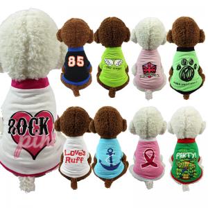 China Medium Small Pets Wearing Clothes Elastic Material T-Shirt Cool Dog Clothes supplier