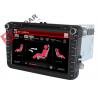 Double Din 8 Inch VW Jetta Dvd Player , VW Dvd Gps Car Radio Support TPMS Kit