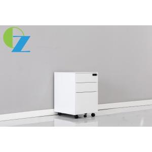 China Customized 3 Drawer Under Desk File Cabinet Side Handle With Password Key supplier