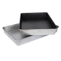 China Aluminum Alloy Customizable Nonstick Bread Baking Pan Tray With Rounded Edges on sale