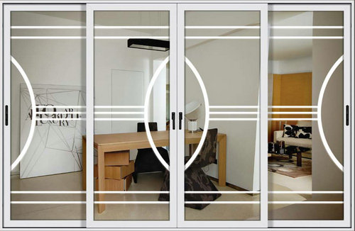 o pó da espessura do perfil de 1.6mm revestiu as portas de vidro de deslizamento de alumínio com a rede de mosquito