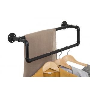 3/4 Inch Black Pipe Coat Rack Hanging Wall Towel Holder ISO9001 Approval