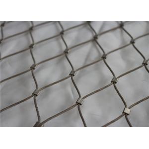 China Inox Cable Woven Rope Mesh 7x7 , 7x19 Wire Indestructible Rhombus Shaped supplier