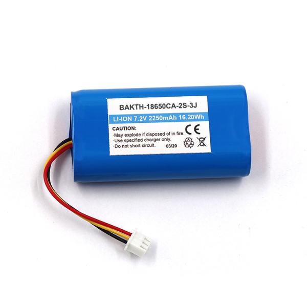 Paquete de alimentación personalizado 7.2V 2250mAh18650 Batería recargable de iones de litio con configuración 2S-3J