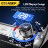 ESSAGER ES-CC25 QC18W USB-A double PD45W USB C Adapteur de chargeur de téléphone pour voiture avec affichage numérique