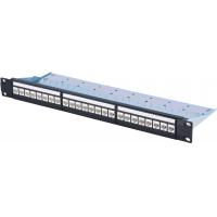 China UTP Network Patch Panel CAT6A CAT6 CAT5E 1U 24 Port Modular Type on sale