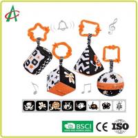 China High Contrast Shape Sets Baby Toy, Car Seat Baby Stroller Plush Rattle Rings Hanging Toy on sale