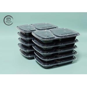 China 1000 ml Microondas 2 compartimentos descartável Caixa de almoço Bento Retangular Recipiente de plástico para preparação de refeições supplier