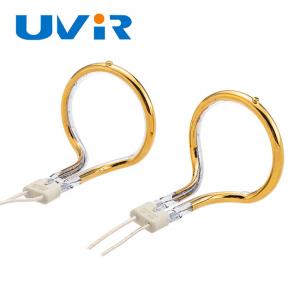 China Gold Reflector Ring Infrared Lamps , 220V 1000W Quartz Tube Infrared Heaters supplier