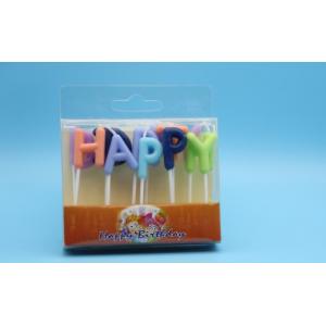 China Colored English Letter Birthday Candles , Individual Letter Candles Odorless supplier