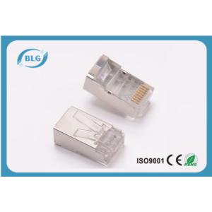 China RJ Plug 8P8C Cat5e FTP Network Cable Accessories Golden Plated 3 Plong RJ45 Connector supplier