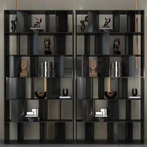 China 黒い部屋の分離器の本だなの内部は本だな部屋ディバイダーを見通す wholesale
