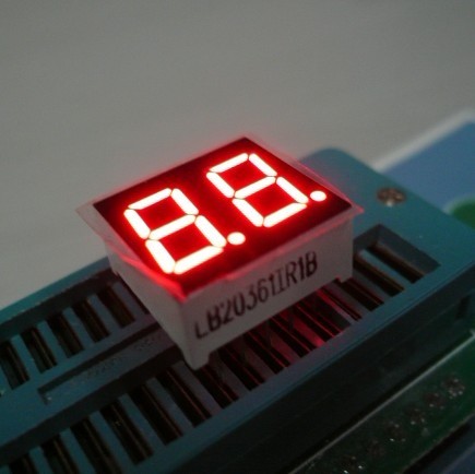 China Luminosité rouge d'affichages à LED de segment du chiffre 7 de 0,36 pouces double intense pour l'appareil électronique supplier