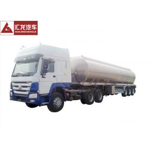 China Elliptical Vessel Shape Fuel Tanker Semi Trailer 7500kgs Tare Weight High Safety supplier