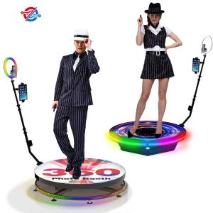 China Automático Spin 360 Photo Booth Fill Light Machine Cámara Ipad Selfie Video Accesorios gratis supplier