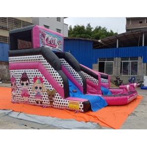 China 0.55mm PVC Inflatable LOL Bounce House Slide Pink Commercial Rental supplier