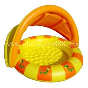 Inflatable pool with cloak