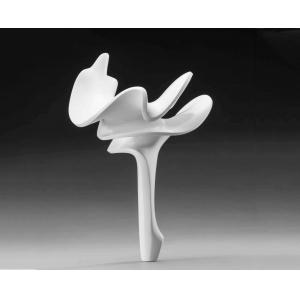 Modern Painted Abstract Garden Art Sculpture White Baking Varnish Color