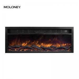 China 60'' 1500mm Fully Recessed Electric Fireplace Five Fire Colors Tempered Glass supplier